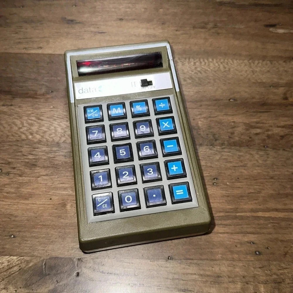 VTG Calfax data brain II calculator yellow/olive color - Picture 3 of 12